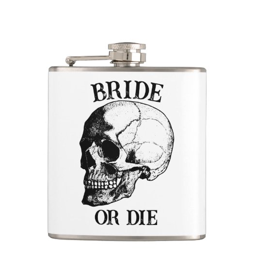 Bride of Die Til Death Do US Party gothic Wedding Heupfles (Voorkant)