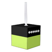 Bride of Frankenste Wooden Cube Halloween Ornament (Achter hoekig)