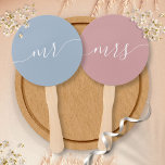 Bride of Groom de heer Mrs Wedding Game Hand Fan Handwaaier<br><div class="desc">Een leuk spel voor bruiloften,  vrijgezellenfeesten,  bachelorette of verlovingsfeesten. Stel vragen over de bruid en de bruidegom,  en breng je gasten naar het show wie ze denken dat het antwoord past. Ontworpen door: Thisnotme©</div>