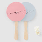 Bride of Groom de heer Mrs Wedding Game Hand Fan Handwaaier (Voorkant en achterkant)