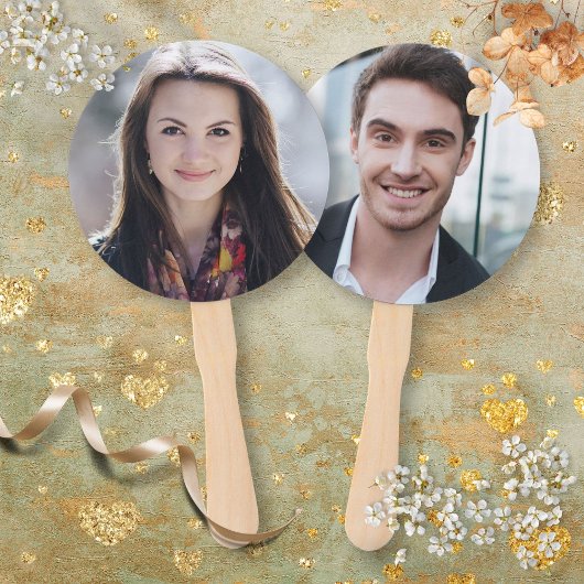 Bride of Groom Foto van Mrs Wedding Game Handwaaier