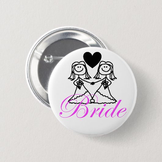 Bride om badge te worden ronde button 5,7 cm (Voorkant /achterkant)