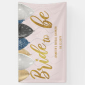 Bride om ballonnen te zijn Denim Roze Vrijgezellen Spandoek (Verticaal)