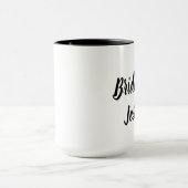 Bride om Black Elegant Script Gifts Weddings te zi Mok (Midden)