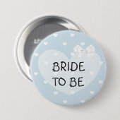 Bride om blauw te zijn Witte Bow Button (Voorkant /achterkant)
