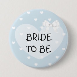 Bride om blauw te zijn Witte Bow Button