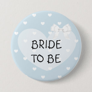 Bride om blauw te zijn Witte Bow Button
