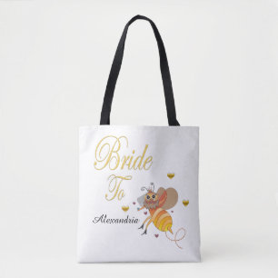 Bride om Bridal te zijn personaliseer Canvas tas
