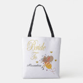 Bride om Bridal te zijn personaliseer Canvas tas (Achterkant)