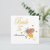Bride om Bridal te zijn personaliseer vlakke Kaart (Staand voorkant)