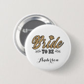 Bride om Button te zijn Pin Gold & Black (Voorkant /achterkant)