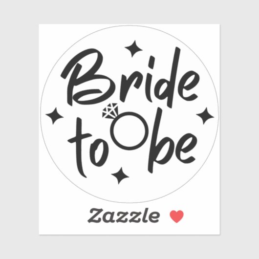 Bride om calligrafisch heldere vinyl te zijn sticker (Vel)