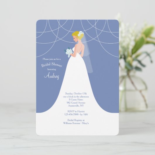 Bride om de Uitnodiging van de Shower te worden Bl (Staand voorkant)