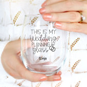 Bride om de zwarte Moderne Aangepaste Band van het Wijnglas Zonder Voet