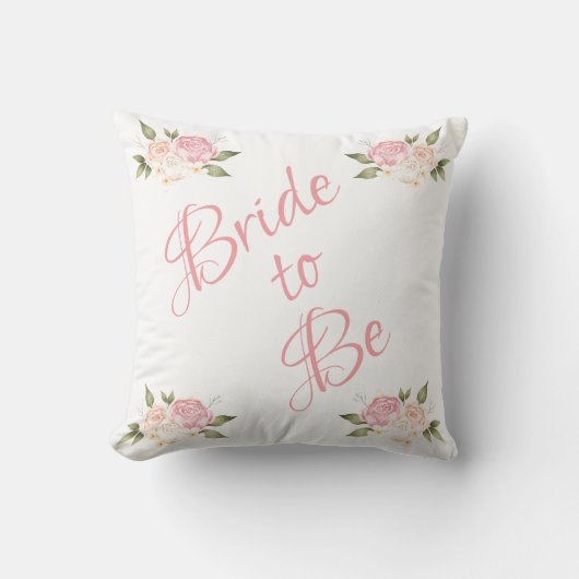 Bride om een roze Waterverf te zijn Kussen (Voorkant)