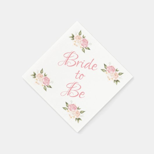 Bride om een roze Waterverf te zijn Servet (Hoek)