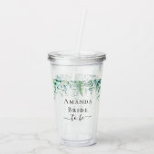 Bride om eucalyptusbos te worden acryl drinkbeker (Achterkant)