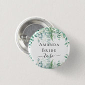 Bride om eucalyptusbos te worden ronde button 3,2 cm (Voorkant /achterkant)