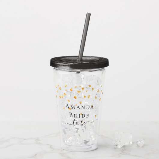 Bride om gouden harten te zijn - sprinkhaannaam acryl drinkbeker (Achterkant ijs)