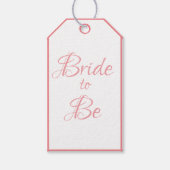 Bride om het Roze Manuscript van het Vrijgezellenf Cadeaulabel (Voorkant)