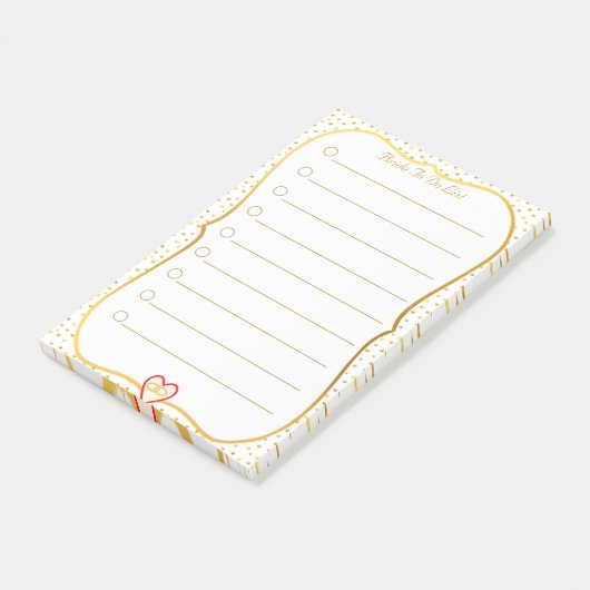 Bride om lijst te doen post-it® notes (Schuin)