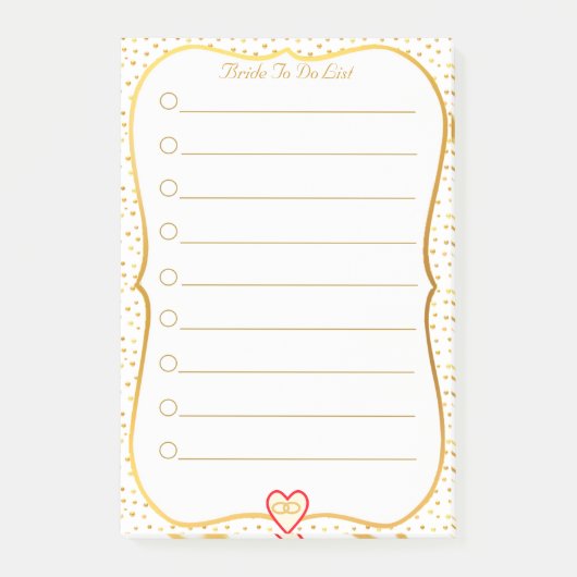 Bride om lijst te doen post-it® notes (Voorkant)