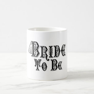 Bride om met Veil, Fancy zwart type te zijn Koffiemok