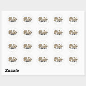 Bride om partij te zijn Stickers-Gold & Black Ronde Sticker (Vel)