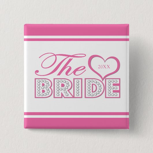 Bride om Pin te zijn | Houdbaarheid Vierkante Button 5,1 Cm (Voorkant)