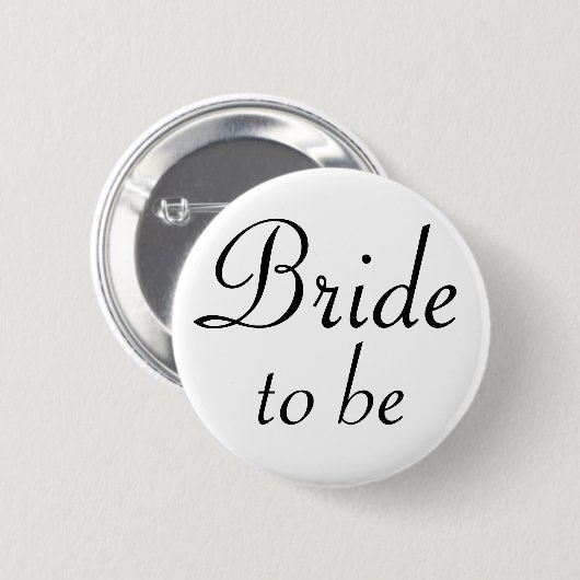 Bride om Pinback Button te zijn (Voorkant /achterkant)