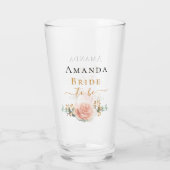 Bride om roos goudflorale eucalyptusgroen te worde glas (Achterkant)