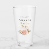 Bride om roos goudflorale eucalyptusgroen te worde glas (Voorkant)