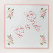 Bride om  roze bloemen te zijn legpuzzel (Horizontaal)