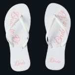 Bride om roze Script Cute Wedding te zijn Teenslippers<br><div class="desc">Schattige bruid om teenslippers te zijn die draag zijn op je vrijgezellenfeest,  het strand,  je trouwreceptie of voor elke keer. Zo lief met de roze van de meisjes.</div>