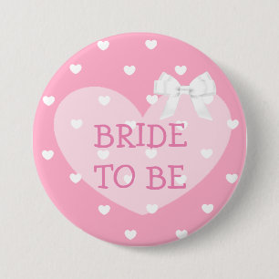 Bride om roze te zijn Witte Boe Button