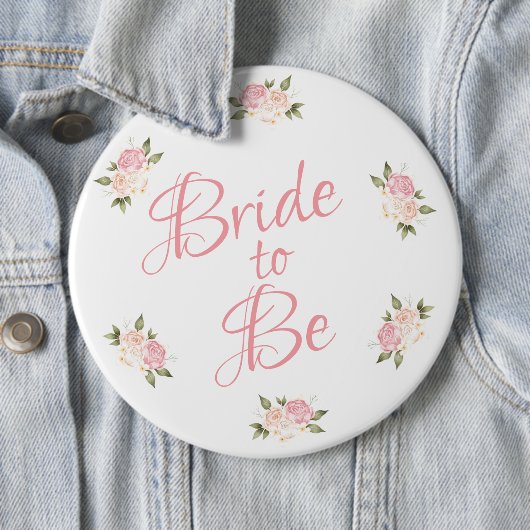 Bride om Roze Waterverf van het Manuscript van Flo Ronde Button 6,0 Cm (In situ)