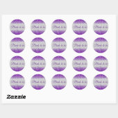 Bride om te worden - White Silver / Paarse Sparkle Ronde Sticker (Vel)