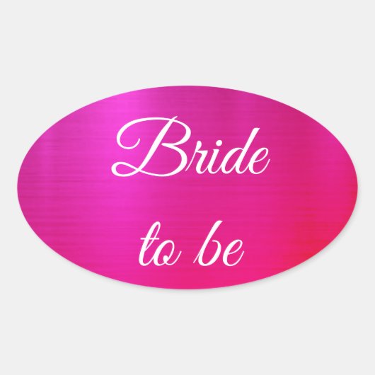 Bride om tweetonige kleur te zijn ovale sticker (Voorkant)