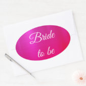 Bride om tweetonige kleur te zijn ovale sticker (Envelop)