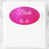 Bride om tweetonige kleur te zijn ovale sticker (Tas)