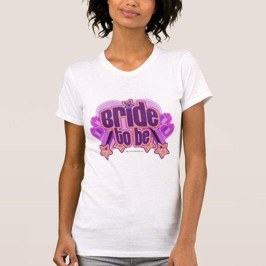 Bride om Verloving Slogan Paarse stijl te zijn T-shirt (Voorkant)