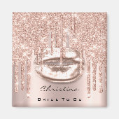 Bride om Vrijgezellenfeest te zijn Kiss lipt Roos Magneet (Voorkant)