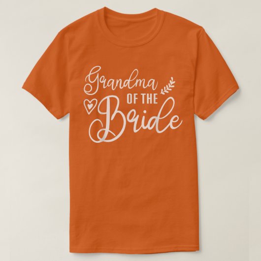 Bride oma van Bride Grandma van de Bride T-shirt (Design voorkant)