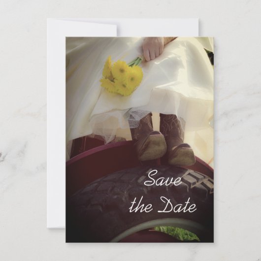 Bride op het Boerderij van de Tractor Wedding spar Kaart (Voorkant)