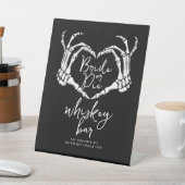 Bride or Die Bachelorette Party Gothic Heart Reclamebord Met Voetstuk (Insitu)