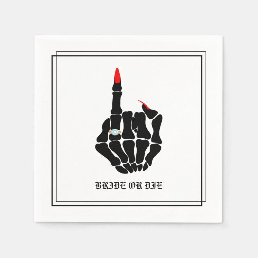 Bride or Die Bachelorette Party Napkins Servet (Voorkant)