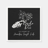 Bride or Die Floral Gothic Bachelorette Party Servet (Voorkant)
