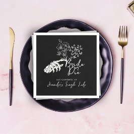 Bride or Die Floral Gothic Bachelorette Party Servet
