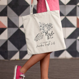 Bride or Die Floral Heart Bachelorette Party Tote Bag