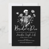 Bride or Die Floral Skeleton Bachelorette Weekend Kaart (Voorkant)